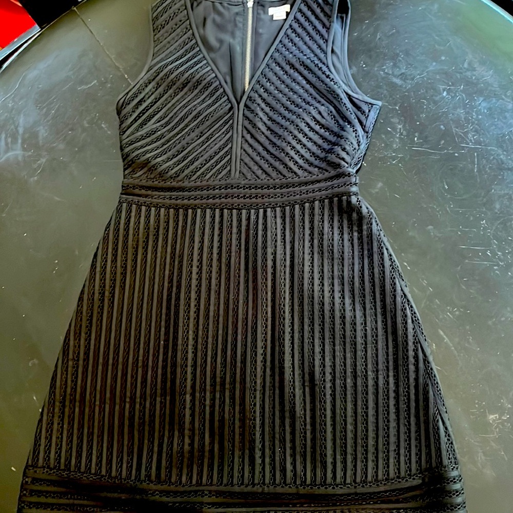 JCrew black sleeveless dress. Size 6. Lightly worn. Lined lace. 36”length.